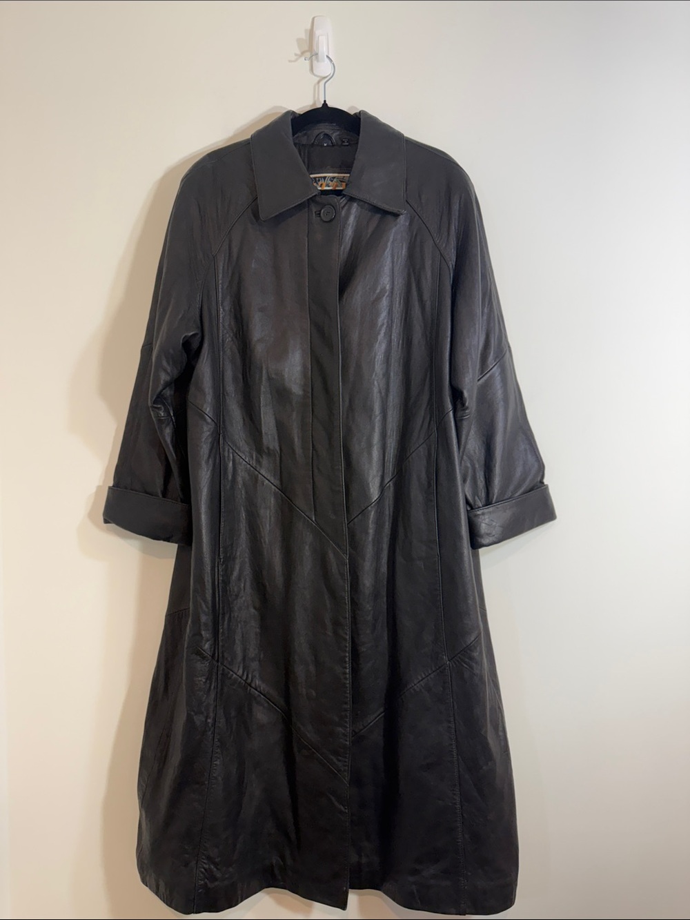 IZZI leather trench coat medium